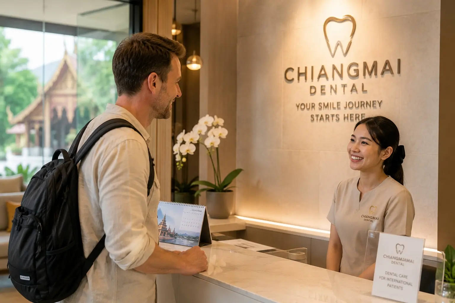 Chiang Mai dental clinicPatient arriving at Chiang Mai dental clinic